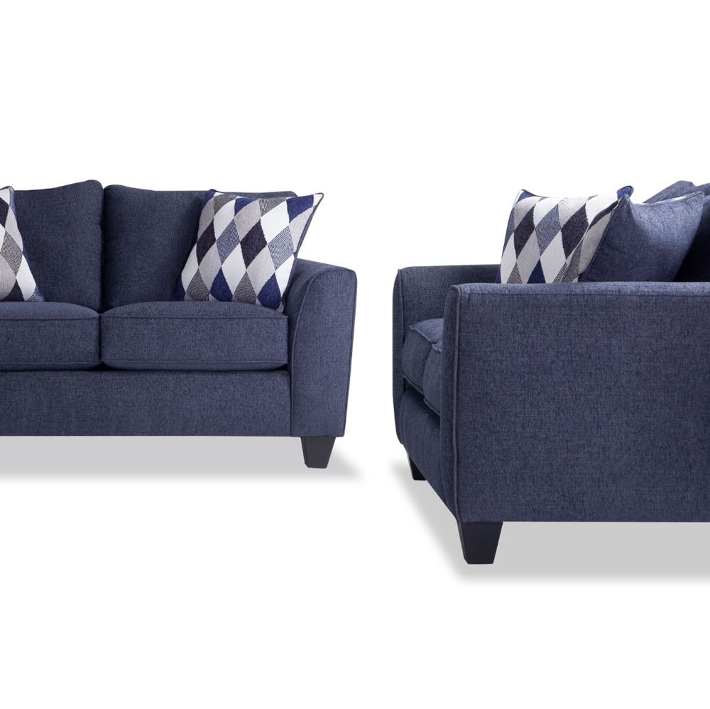 Bob's Capri Denim Loveseat